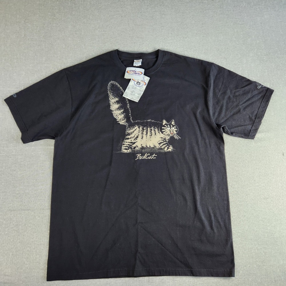 Crazy Shirts Hawaii B Kliban Bad Cat Graphic T-Shirt Black XL NWT Original Rare